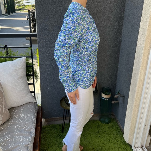 Zara flower printed cotton blouse - Picture 6 of 13